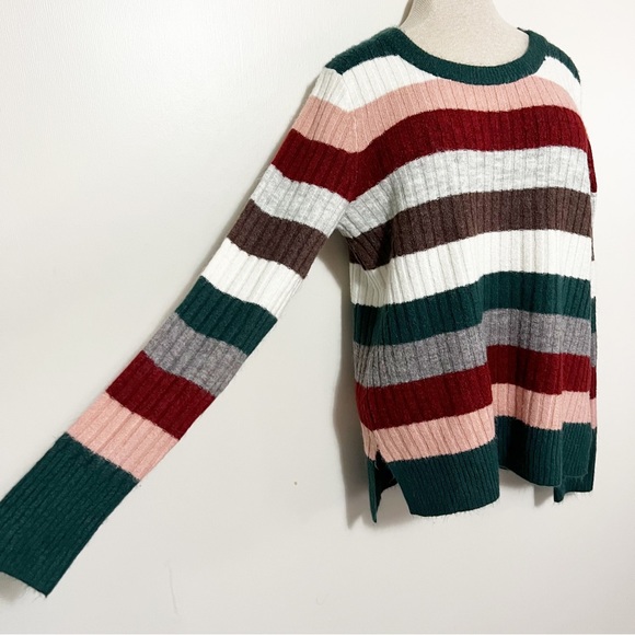 -Old Navy Striped Split Hem Crew Neck Sweater S - Picture 1 of 8